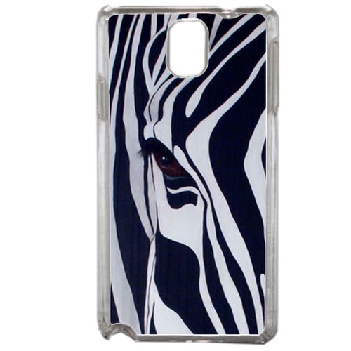 Coque Motif Zebre Noir Et Blanc Compatible Samsung Galaxy Note3 Transparent