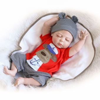 Poupée Sur Plein Silicone Reborn Bébé peut Se Baigner Avec Enfants Bebe Reborn Poupée 22 '' 55 cm - 1