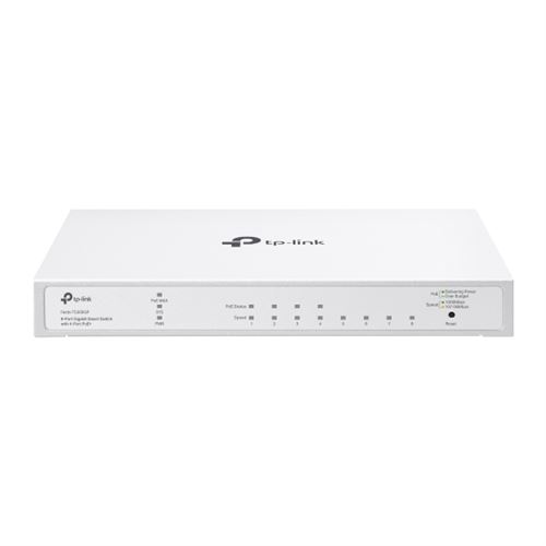 TP-Link Festa FS308GP V1 - Commutateur - intelligent - 4 x 10/100/1000 (PoE+) + 4 x 10/100/1000 - de bureau, fixation murale - PoE+ (62 W)