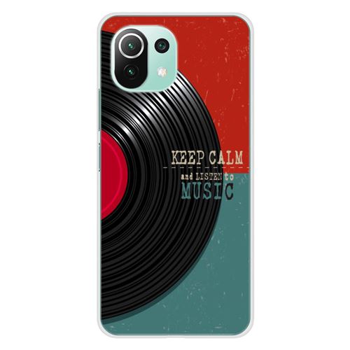 Coque en silicone imprimée compatible Xiaomi Mi 11 Lite Keep calm