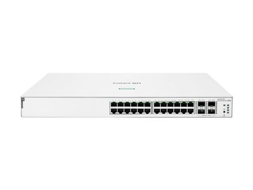 Hpe Networking Instant On 1930 24G Class4 Poe 4Sfp/Sfp+ 195W Switch - Commutateur - C3 - Géré - 24 X 10/100/1000 (Poe) + 4 X 1 Gigabit / 10 Gigabit Sfp+ - Montable Sur Rack - Poe (195 W)