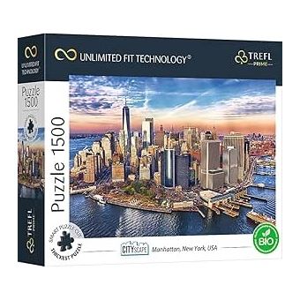 Puzzle unlimited fit technology manhattan new york usa 1500 pieces - Trefl - 1