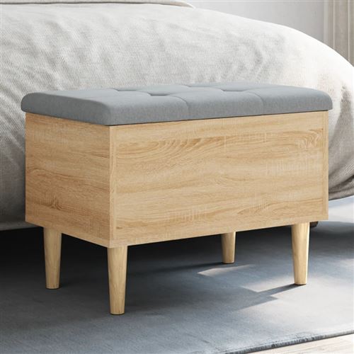 vidaXL Banc de rangement chêne sonoma 62x42x46 cm bois d'ingénierie