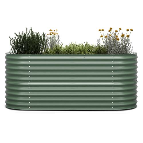Potager Surélevé Blumfeldt High Grow de 200 x 80 x 100 cm en tôle d'acier ondulée