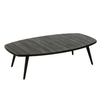 Table Basse en Bois "Teck" 120cm Noir - 1
