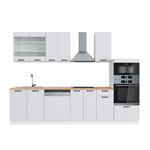 Vicco Cuisine Fame-Line, Bleu clair-gris/chêne force dor, 235cm , PT