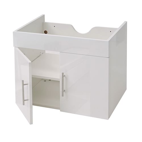Meuble sous-lavabo MENDLER HWC-D16 brillant 60cm gris