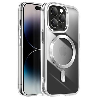 Coque MagSafe pour iPhone 14 Pro Dos Cristal Color Avizar Argent - 1