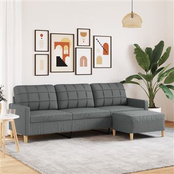 Drfeify Canapé à 3 places Gris foncé 210 cm Tissu A348808 RE388
