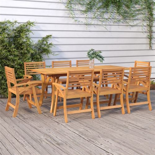 vidaXL - Table de jardin - Bois d'acacia - 200x90x75 cm - Image 2