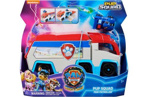 Coffret la super pat patrouille film camion ryder patroller 27 cm transformable + voiture chase - set figurine et véhicule + 1 carte