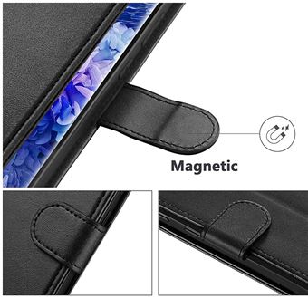 Coque iPhone 11 Pro, étui en cuir premium, 4 fentes, support, fermeture