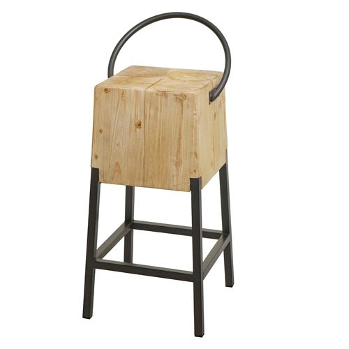 Mendler Tabouret De Bar - Bois Naturel - Image 2