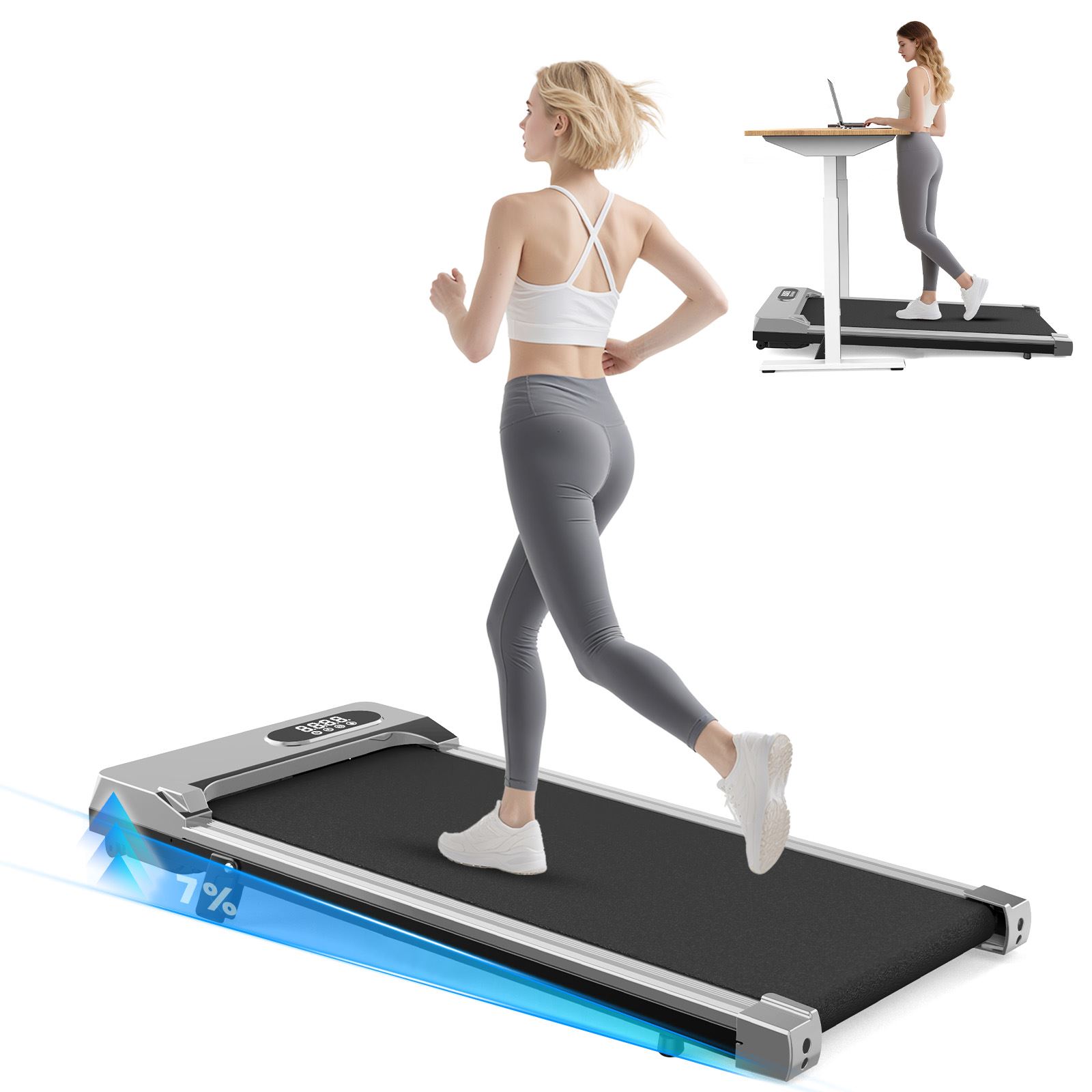 Copant Tapis De Marche, Tapis De Course Avec LCD Écarn, 2.5 HP