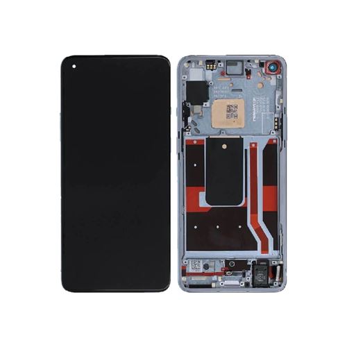 Original Ecran LCD et Vitre Tactile Argent Lunaire Avec chassis pour OnePlus 8T 2011100215