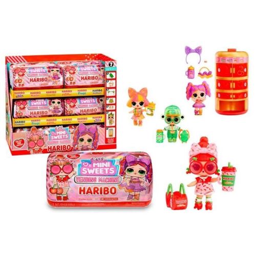 Loves Mini Sweets X Haribo PDQ - Poupée 7,5 cm + Accessoires - Format distributeur de bonbon