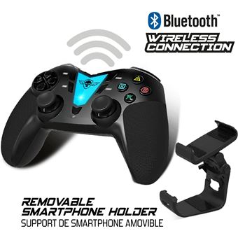 Manette Bluetooth Sans Fil avec Support Téléphone, Gaming Joystick - Pour Android iOS, PS4 PS3 PC Manette Bluetooth Sans Fil avec Support Téléphone, Gaming Joystick - Pour Android iOS, PS4 PS3 PC
