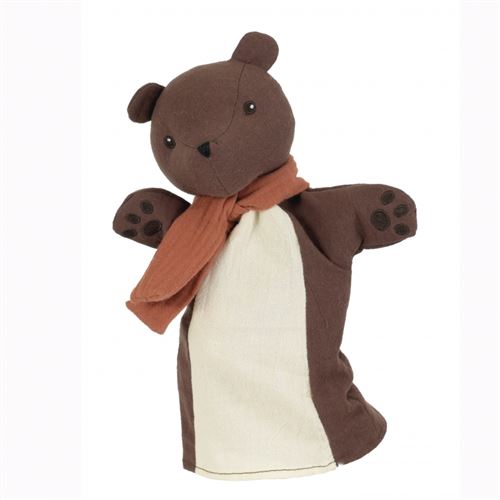 Non Communiqué Multicolore Marionnette Ours - Coton Double Gaze