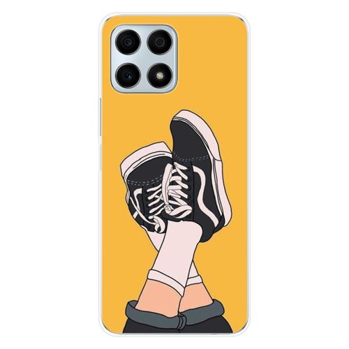 Coque en silicone imprimée compatible Huawei Honor X8A Sneakers