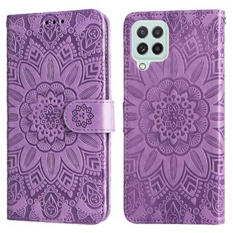 Étui Pour Samsung Galaxy M22 4G Flip Fentes pour cartes Cuir Housse de protection GANGXUN Violet - 1
