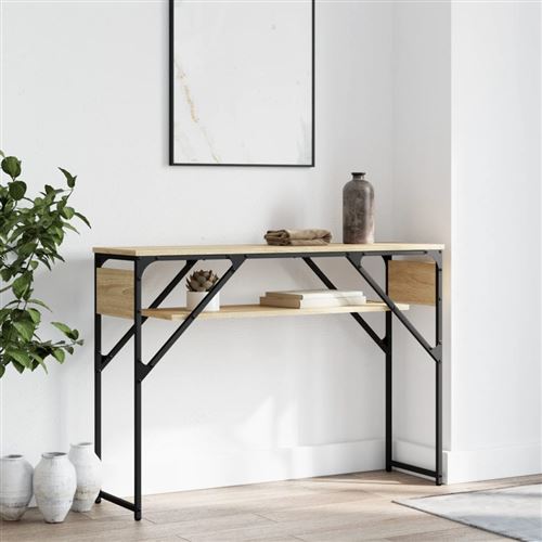 vidaXL - Table d'appoint - Style Industriel - Chêne Sonoma - Image 3