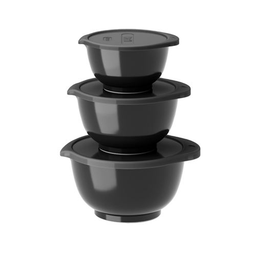 Set de 3 bols noir 0,25/0,5/0,75 L - Rosti - Noir - Plastique