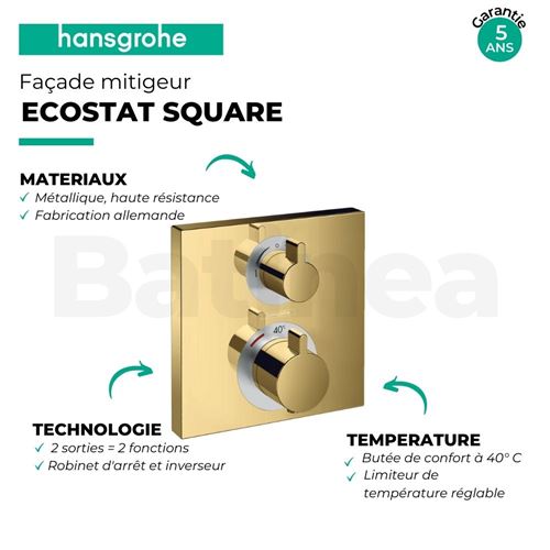 Hansgrohe Ecostat Comfort - Mitigeur de baignoire, aspect doré