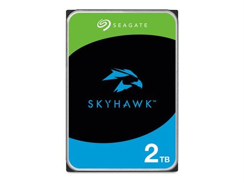 Seagate SkyHawk ST2000VX017 - Disque dur - 2 To - interne - 3.5" - SATA 6Gb/s - mémoire tampon : 256 Mo - avec 3 ans de Seagate Rescue Data Recovery