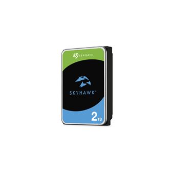 Seagate SkyHawk ST2000VX017 - Disque dur - 2 To - interne - 3.5" - SATA 6Gb/s - mémoire tampon : 256 Mo - avec 3 ans de Seagate Rescue Data Recovery - 1
