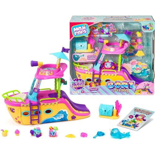 Moji Pops Boat Party Set Magic Box avec 2 figurines exclusives et accessoires