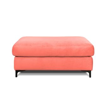Pouf Fiesole en velours rose - 1