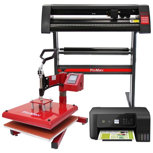 Presse &agrave; chaud swing 38cm, plotter de d&eacute;coupe vinyle et imprimante