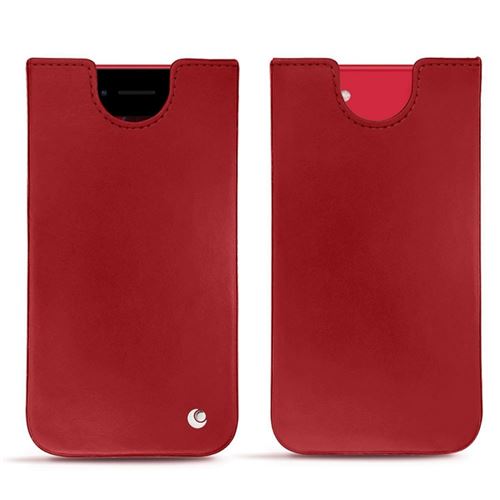 Pochette cuir pour iPhone SE (2020) - Pochette - Cuir Perpétuelle - Rouge - NOREVE