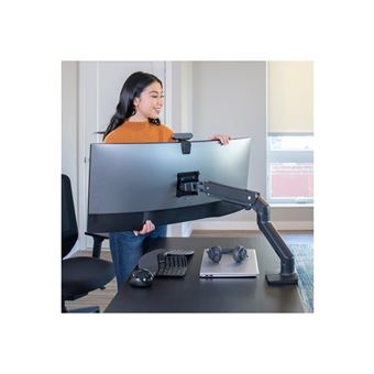 Ergotron HX - Kit de montage (bras articulé, fixation par pince pour bureau, bras prolongateur, montage par passe-câble, pivot) - Technologie de force constante - pour écran LCD / écran LCD incurvé - noir mat - Taille d'écran : up to 49" - 1