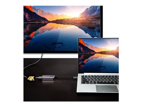 ATEN UC3008A1 - Adaptateur audio/vidéo - USB-C (M) pour HDMI (F) - USB 3.2 Gen 1 / Thunderbolt 3 / DisplayPort (Alt Mode) - 15.4 cm - support 4K60Hz (4096 x 2160)