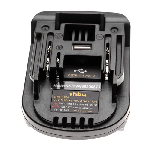 Vhbw Adaptateur de batterie compatible avec Stanley outils électriques - Adaptateur batteries Li-ion 20 V vers 18 V compatible avec Makita