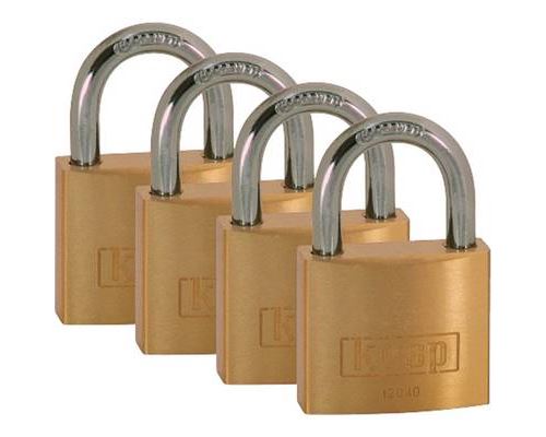 Non Communiqué Jaune Cadenas Kasp K12040d4 Or- Avec Serrure À Clé