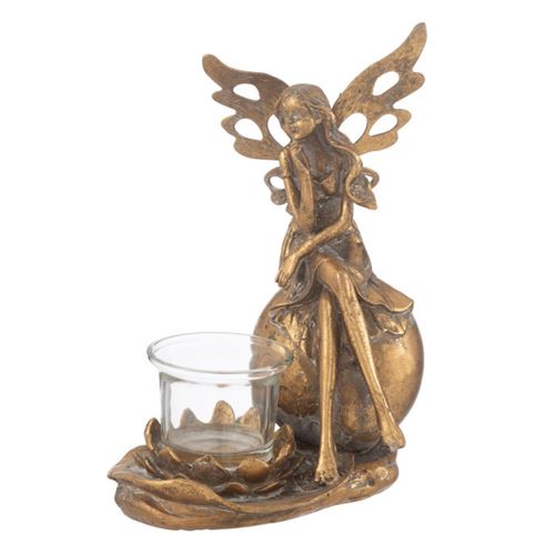 GENERIQUE - Bougeoir Déco Vidia - Métal - 20cm - Or - Image 2