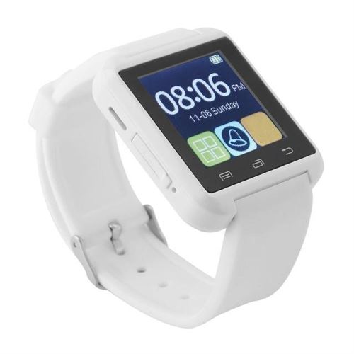Non Communiqué Blanc Montre Connectée Bluetooth Multifonction Sport Santé Musique Appel Sms - Yonis