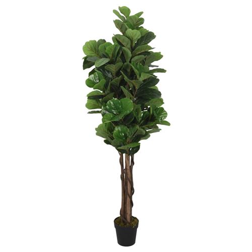 VidaXL Ficus lyrata artificiel 134 feuilles 120 cm vert