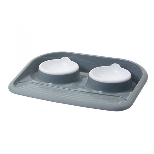 plateau repas 2x300 ML, Majordome, pour chien ou chat. - savic - VA-14874