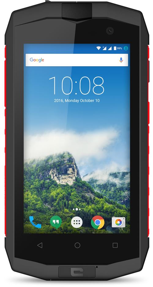 CrossCall Trekker M1 Core - 4G smartphone - double SIM - RAM 2 Go / Mémoire interne 16 Go - microSD slot - Écran LCD - 4.5 - 854 x 480 pixels - rear camera 8 MP - front camera 2 MP reconditionné - anthracite/rouge
