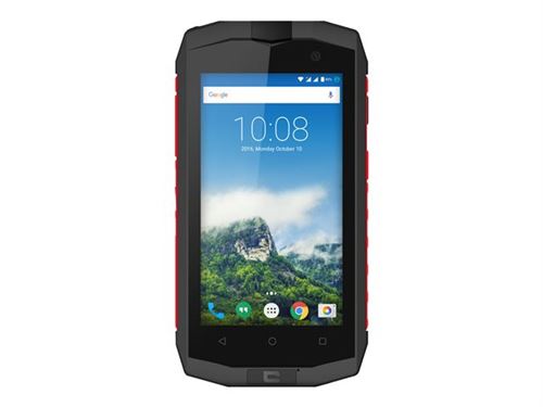 CrossCall Trekker M1 Core - 4G smartphone - double SIM - RAM 2 Go / Mémoire interne 16 Go - microSD slot - Écran LCD - 4.5 - 854 x 480 pixels - rear camera 8 MP - front camera 2 MP reconditionné - anthracite/rouge
