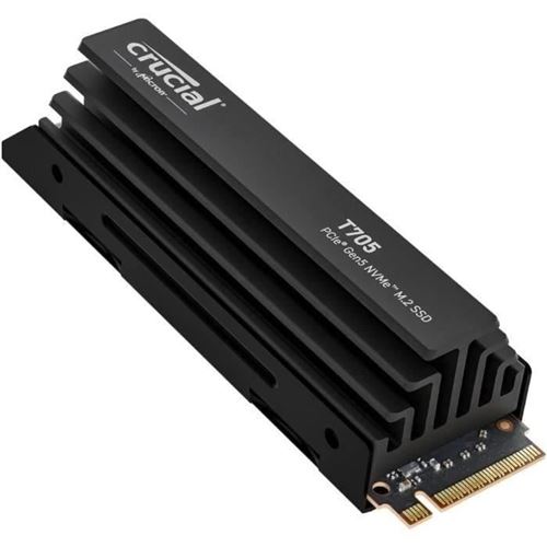 Ssd Interne Gaming Avec Dissipateur Premium - Crucial - T705 Ssd 4To Pcie Gen5 Nvme M.2 (2024) - Ct4000T705Ssd5