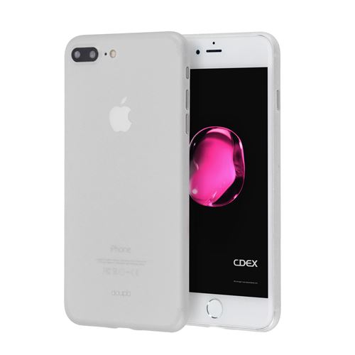 doupi UltraSlim Coque pour iPhone 8 Plus / 7 Plus (5,5 pouces), fin mat ultra mince et ultra léger Bumper Cover Housse de Protection, blanc