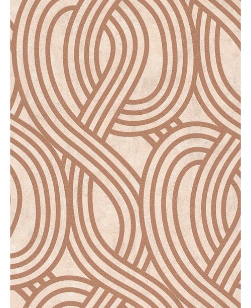Carat géométrique Glitter Wallpaper cuivre et beige 13345-40
