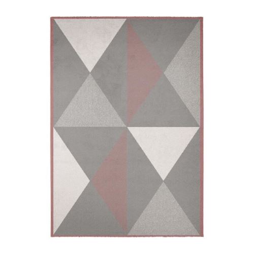 MADRID Tapis contemporain - 120X170 cm - Charisma rose / Aspen Argent