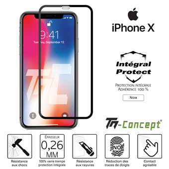Moxie Verre Trempé iPhone X/XS 5.8 [Ultimate 3D+] Protection d'écran  Complète en Verre Trempé 9H Ultra Clair, Anti-rayures et Anti-traces de  doigts, Compatible Face ID pour iPhone XS/X 5.8
