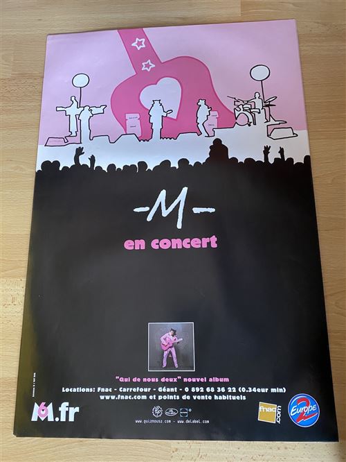 M Mathieu Chedid - En Concert - Qui de nous deux - 40x60cm - Affiche État correct - N/A reconditionné disponible sur Fnac