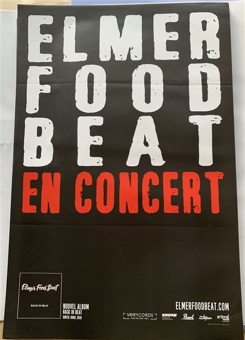Elmer Food Beat - En Concert 2019 - 40x60cm - Affiche